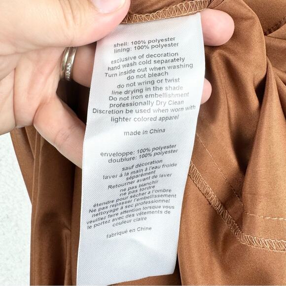 NWT Galina Signature Beaded Belt Chiffon Halter A-Line Bodice Cutout Gown - 22 - Picture 15 of 16